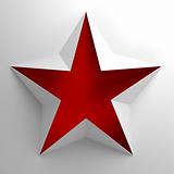 isolated symbolic red star