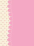 Vector Background With Side Victorian Trim of Hearts and Eyelet