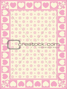 Vector Heart Border with Victorian Eyelet Copy Space