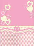Vector Victorian Background Copy Space with Hearts and Eyelet