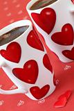 Coffee with hearts