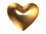 golden valentine`s heart