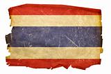 Thailand Flag old, isolated on white background
