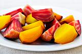 Roasted red and golden beets