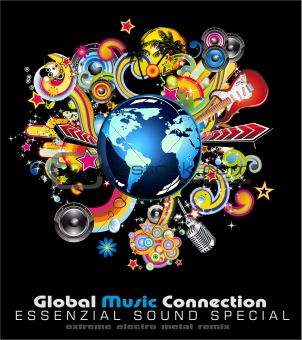 Abstract Globe Background For Disco Flyers