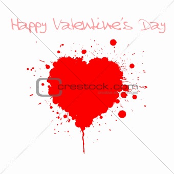 Grunge Valentines day card