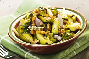 Roasted brussels sprouts dish