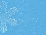 Lite Blue Snowflakes on blue background