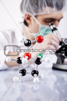 Male researcher in the laboratory
