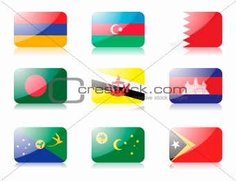 Asian flags set 1