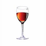 glass with wine.Vector illustration