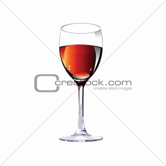 glass with wine.Vector illustration