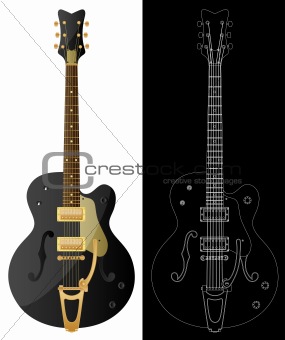 Isolated image of the guitars