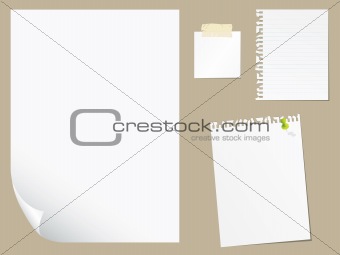 Blank paper collection