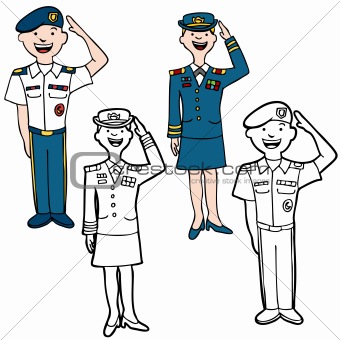 Army Cartoon People