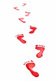 Red footprints