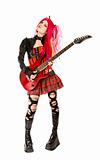 Gothic girl with guitar 