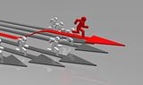 red arrow - competition