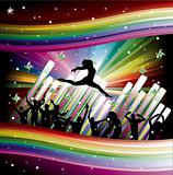 music colorful disco illustration