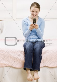Young Girl Texting