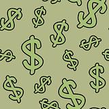 Background with symbols of dollar