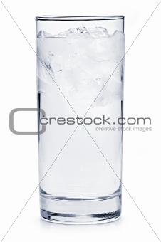 Full glass of ice water