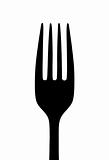 Silhouette of a fork