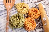 Assortment of different  italian pasta
