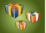Gift pack on green