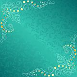 Turquoise frame with delicate sari inspired swirls