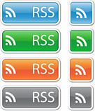 RSS rectangular vector buttons