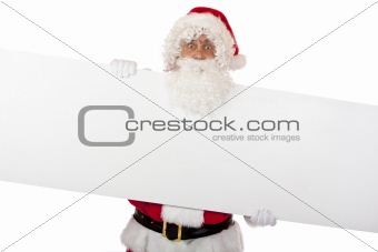 Santa Claus presents Christmas advertisment display