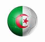 Soccer football ball with Algeria flag
