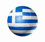 Soccer football ball with Greece flag