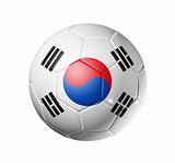 Soccer football ball with south Korea flag