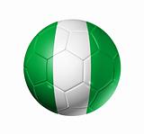 Soccer football ball with Nigeria flag