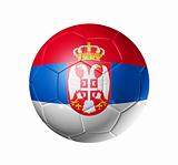 Soccer football ball with Serbia flag