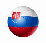 Soccer football ball with Slovakia flag