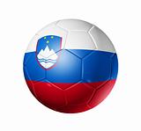 Soccer football ball with Slovenia flag