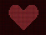 Valentine's day love heart light panel.