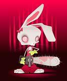 Horror bunny with background.
