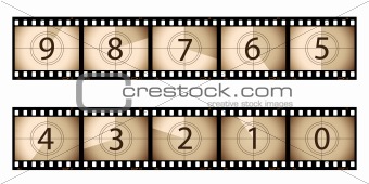 Film strip countdown