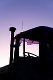 Silhouette of vintage truck