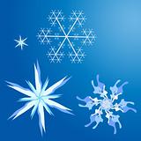 Simple cute snowflakes set