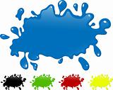 Several colors ink splash.