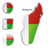 madagascar in map and web buttons shapes