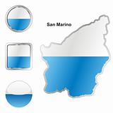 san marino in map and internet buttons shape