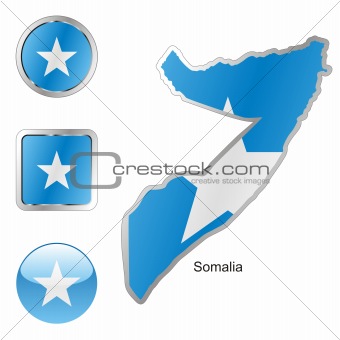 somalia in map and internet buttons shape