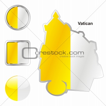 vatican in map and web buttons shapes