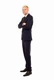 young businessman isolated on a white